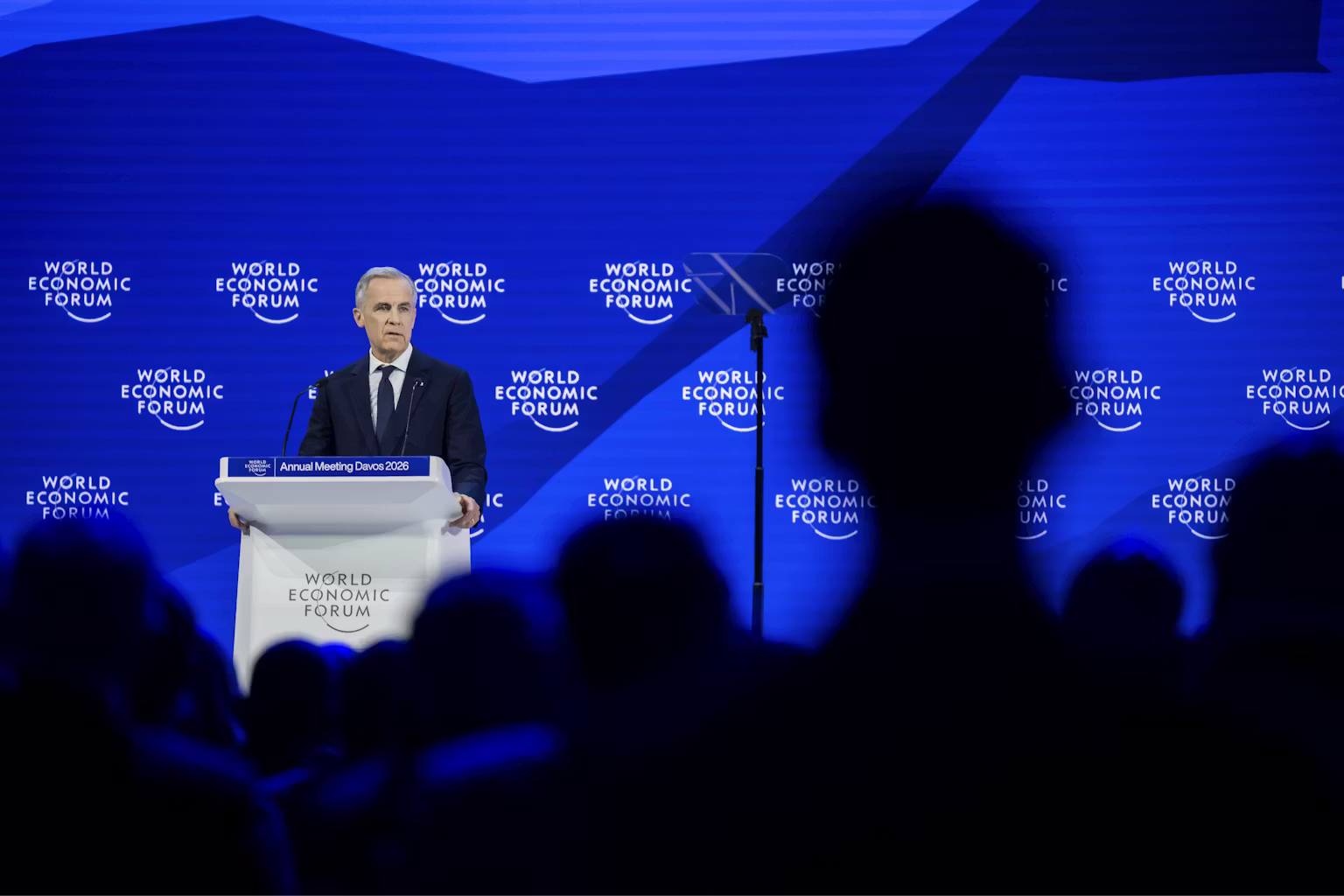 Mark Carney, the Canadian Prime Minister, speaking at the World Economic Forum in Davos.